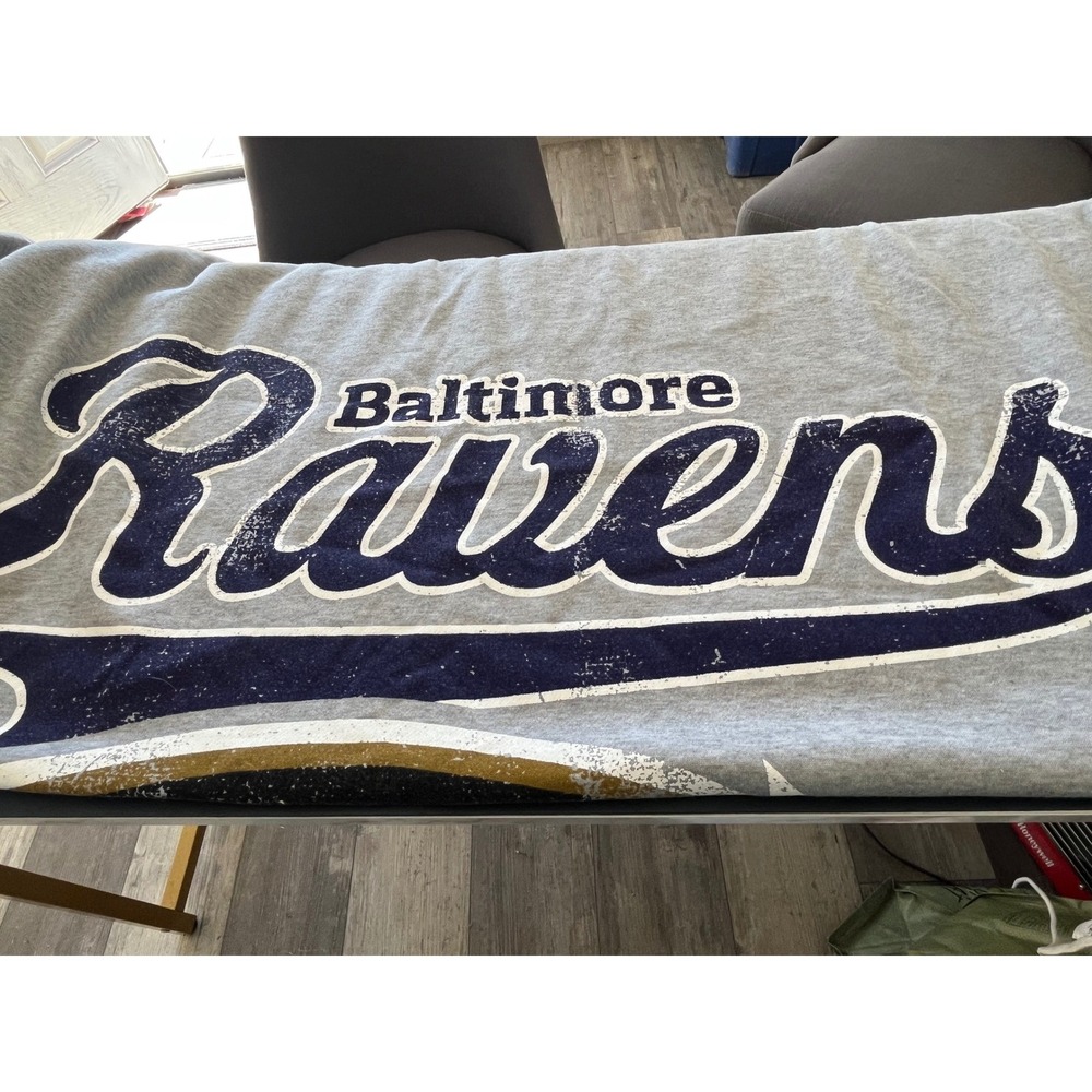 Baltimore Ravens Gray throw blanket NFL Football